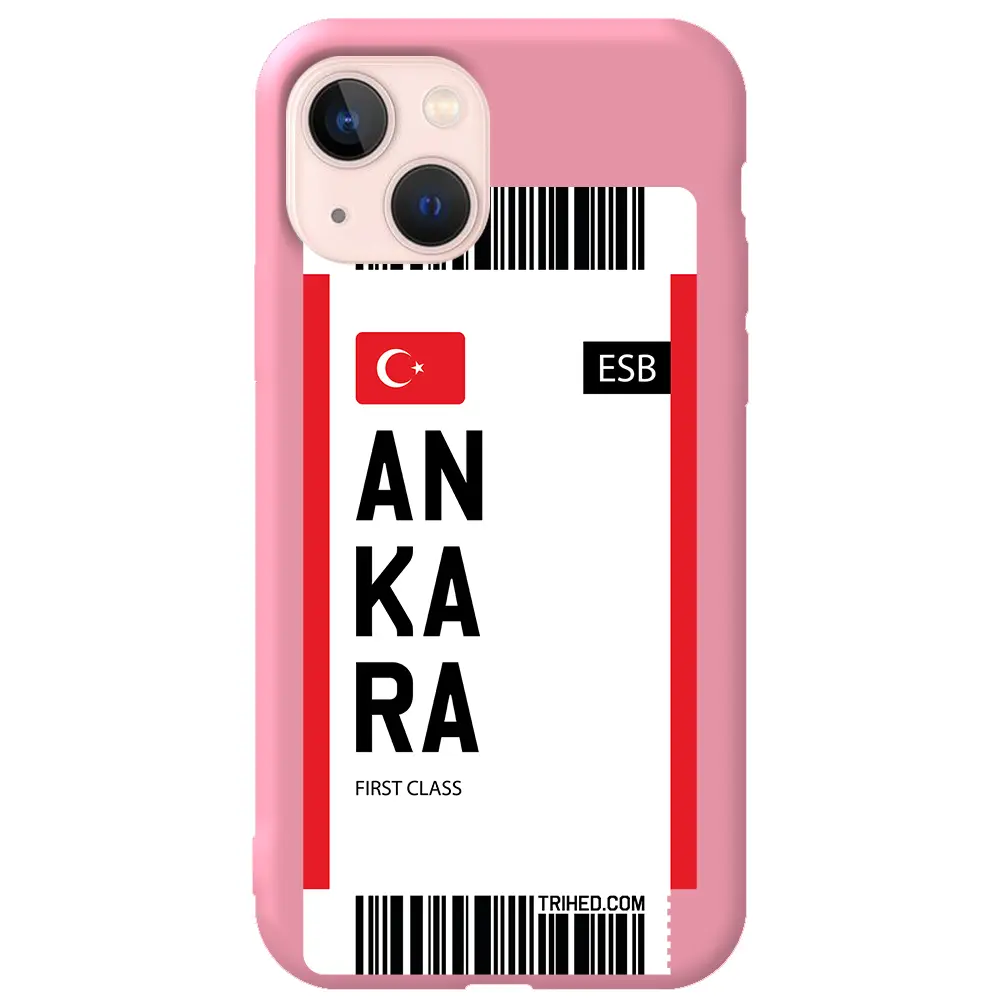 Apple iPhone 13 Mini Pembe Renkli Silikon Telefon Kılıfı - Ankara Bileti