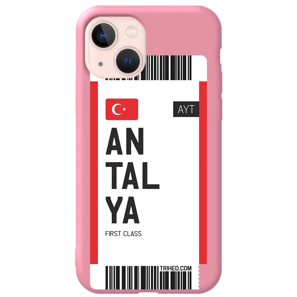 Apple iPhone 13 Mini Pembe Renkli Silikon Telefon Kılıfı - Antalya Bileti