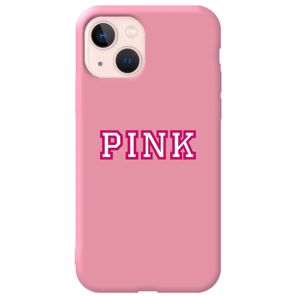 Apple iPhone 13 Mini Pembe Renkli Silikon Telefon Kılıfı - Pink