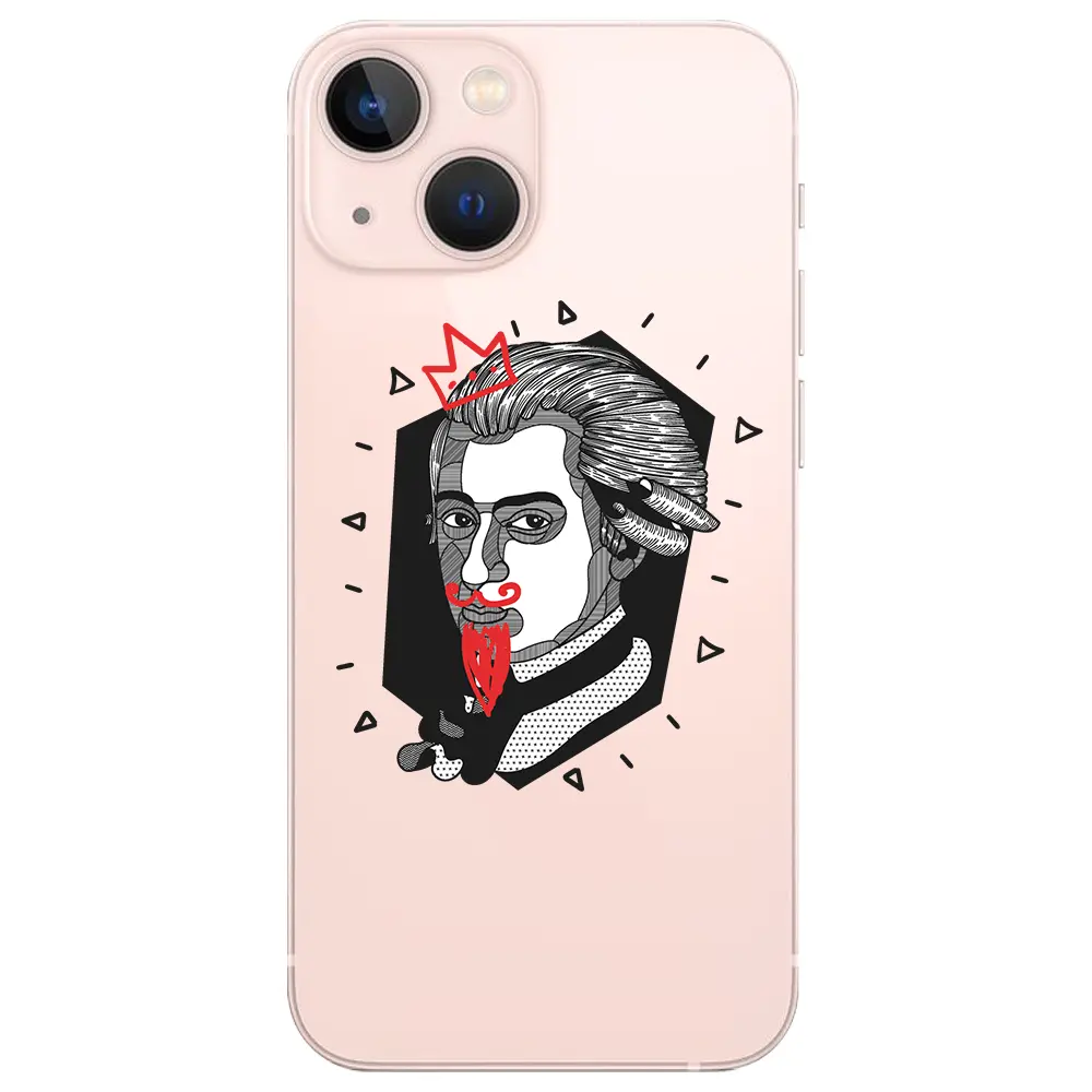 Apple iPhone 13 Mini Şeffaf Telefon Kılıfı - Amadeus Mozart