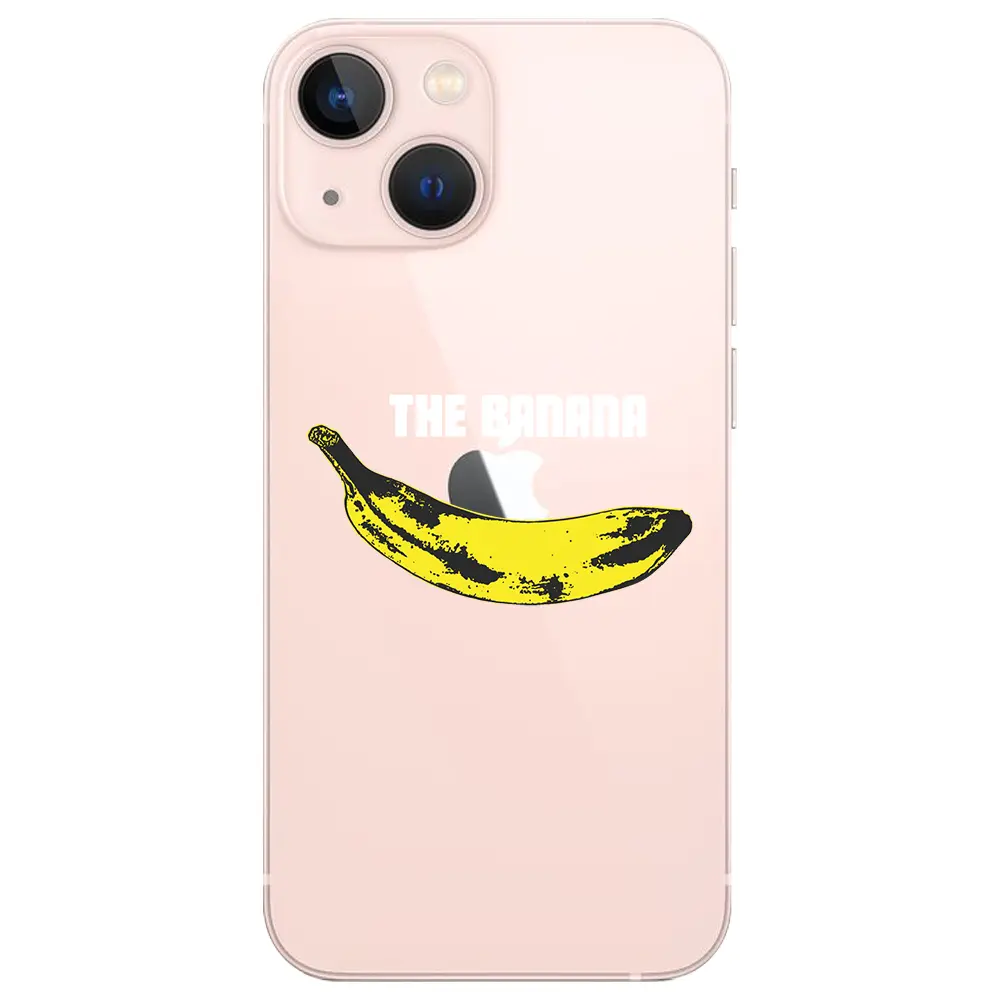 Apple iPhone 13 Mini Şeffaf Telefon Kılıfı - Andy Warhol Banana