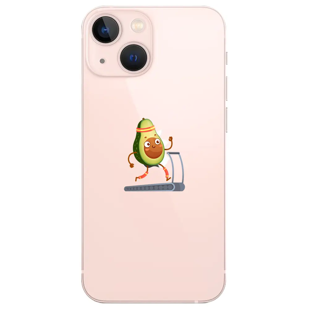 Apple iPhone 13 Mini Şeffaf Telefon Kılıfı - Avokado Run