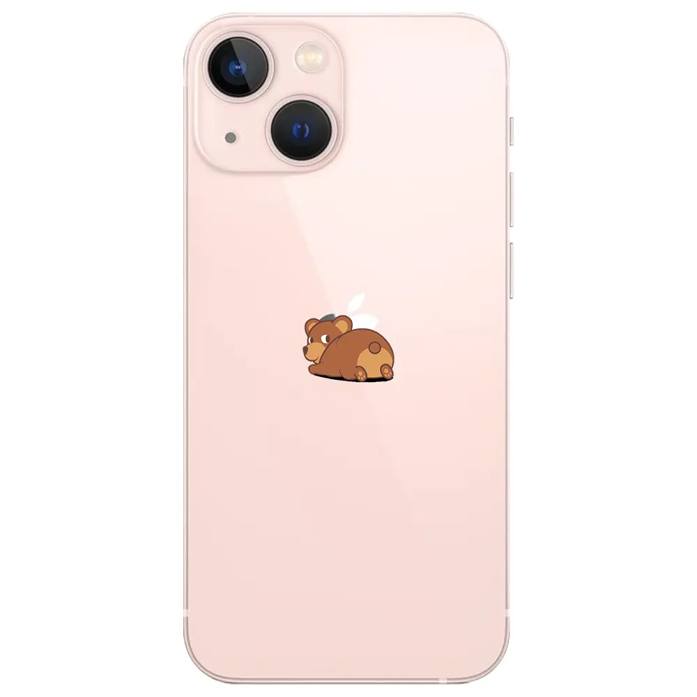 Apple iPhone 13 Mini Şeffaf Telefon Kılıfı - Bear