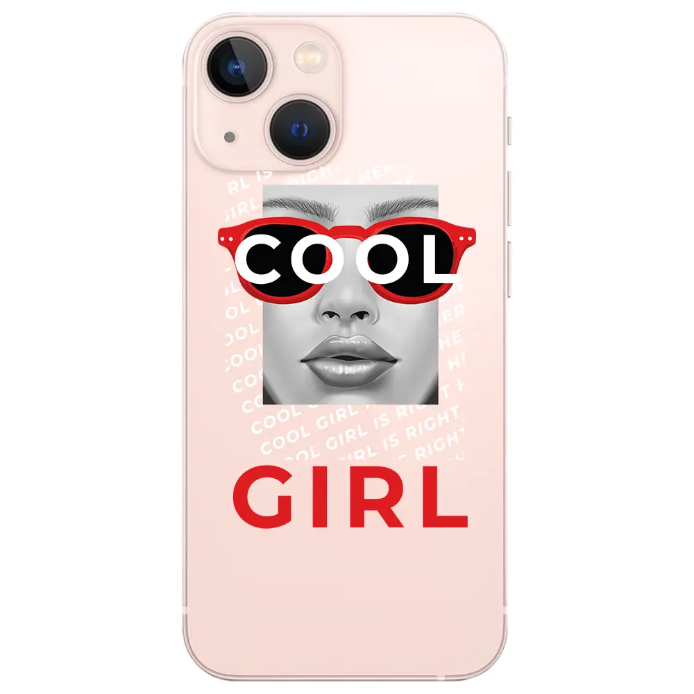 Apple iPhone 13 Mini Şeffaf Telefon Kılıfı - Cool Girl