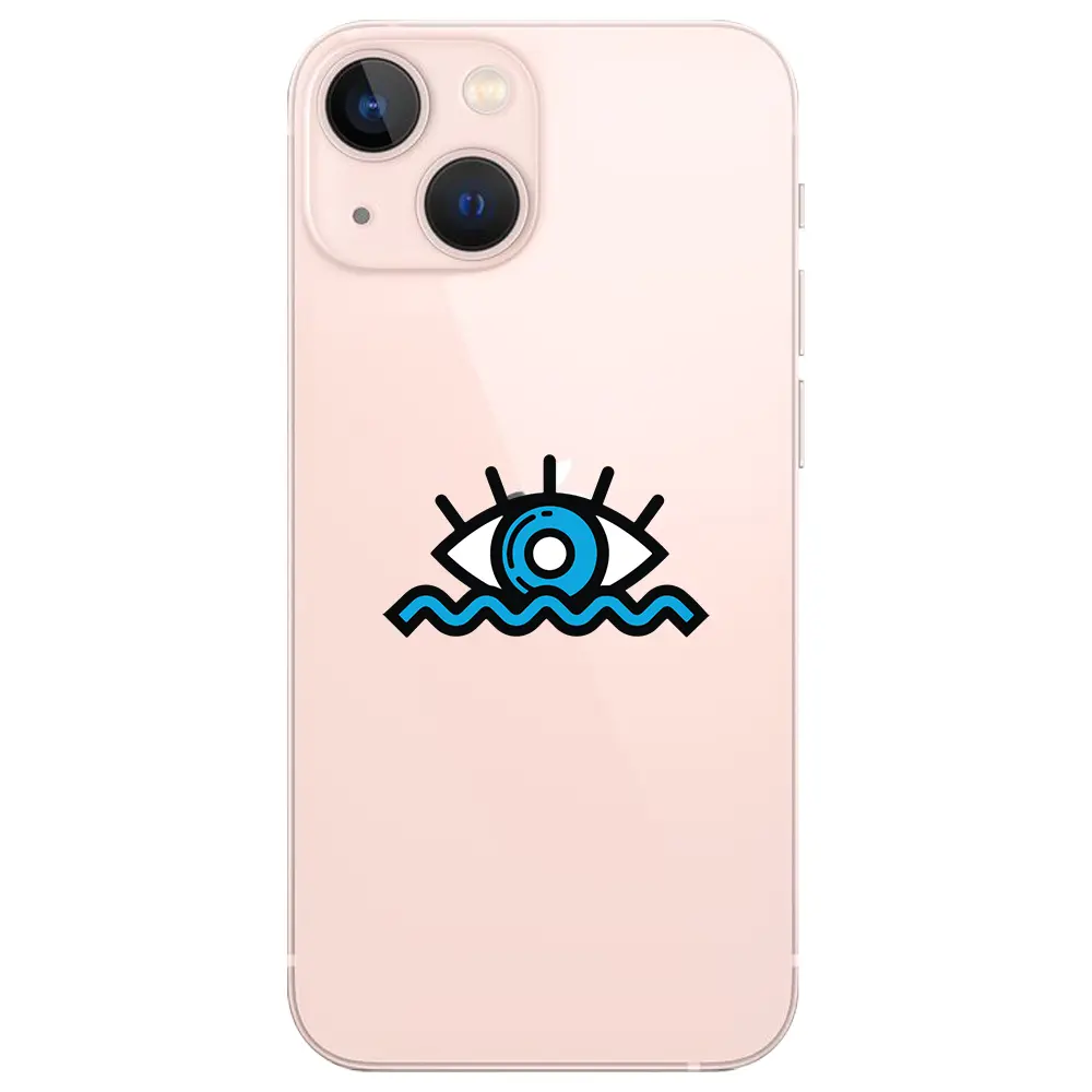 Apple iPhone 13 Mini Şeffaf Telefon Kılıfı - Denizci Gözü