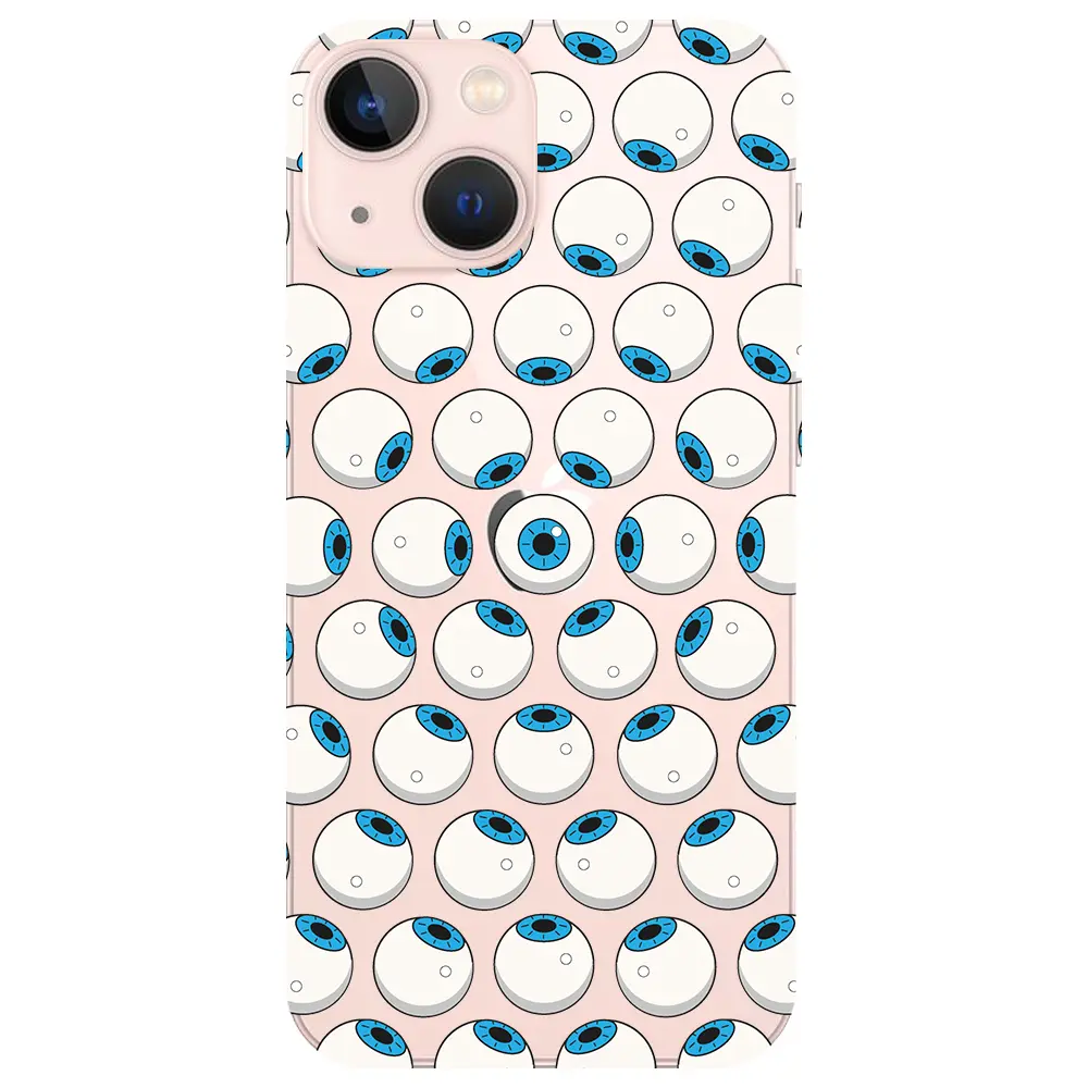 Apple iPhone 13 Mini Şeffaf Telefon Kılıfı - Eyes On You 2