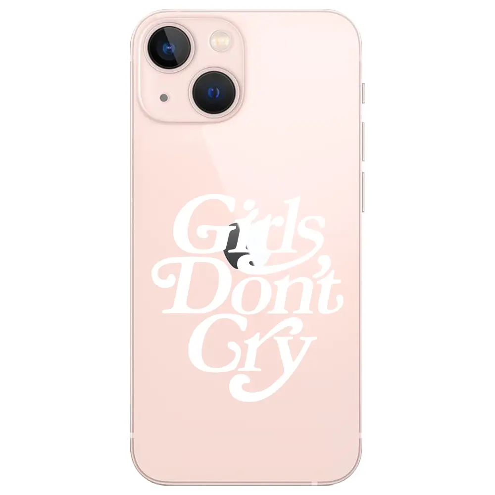 Apple iPhone 13 Mini Şeffaf Telefon Kılıfı - Girls Don't Cry