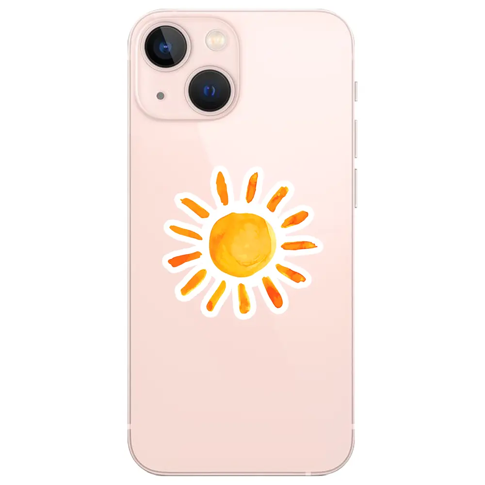 Apple iPhone 13 Mini Şeffaf Telefon Kılıfı - Güneş