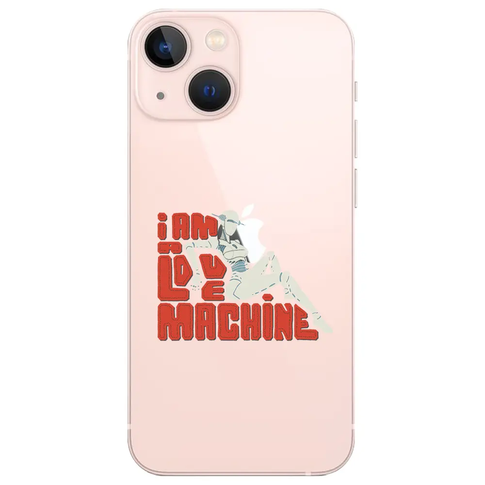 Apple iPhone 13 Mini Şeffaf Telefon Kılıfı - Love Machine