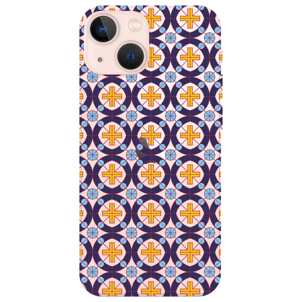 Apple iPhone 13 Mini Şeffaf Telefon Kılıfı - Ottomans Tiles