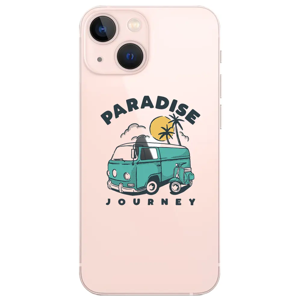Apple iPhone 13 Mini Şeffaf Telefon Kılıfı - Paradise