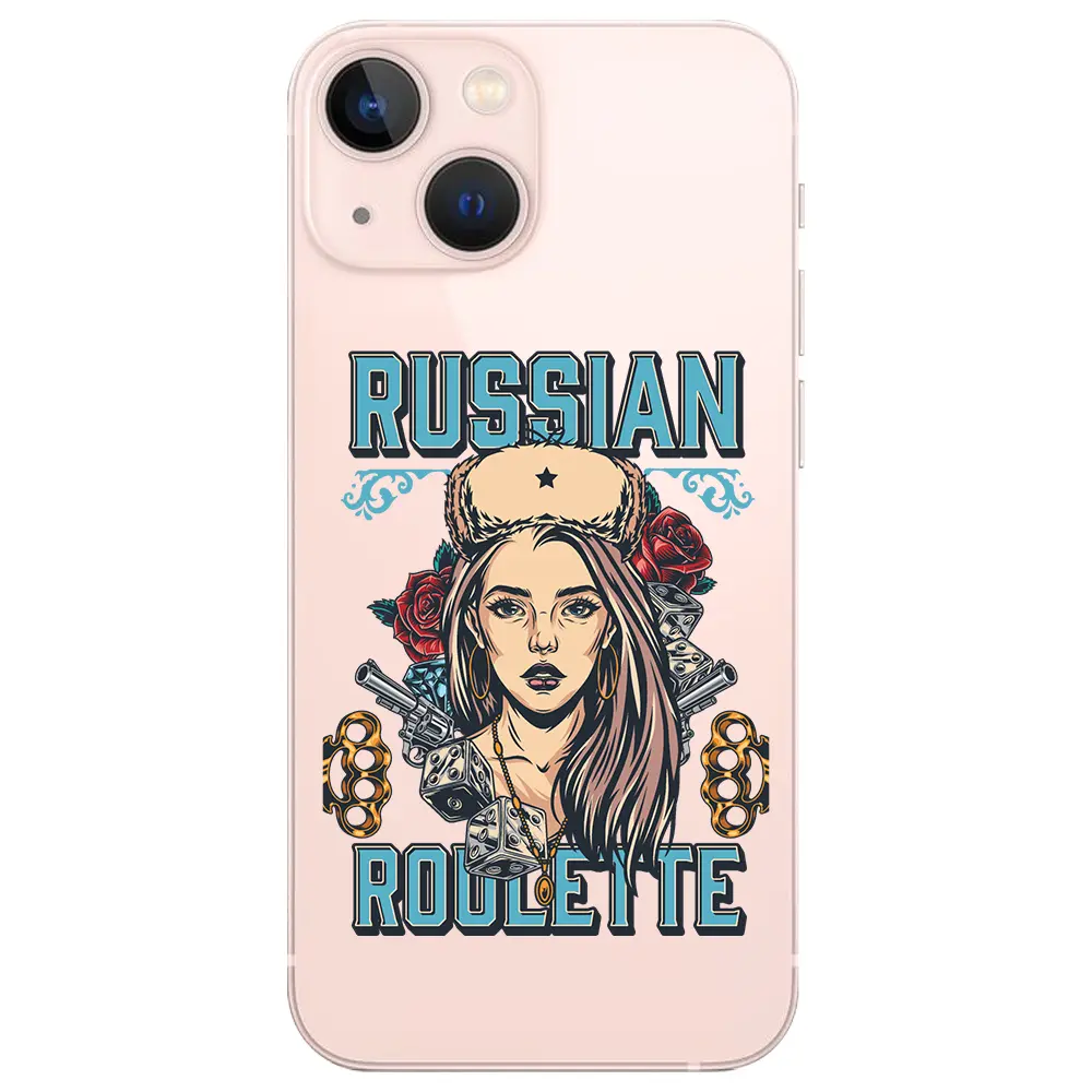 Apple iPhone 13 Mini Şeffaf Telefon Kılıfı - Russian Girl