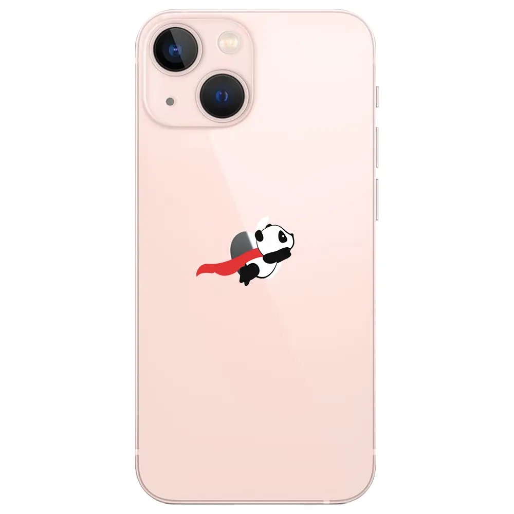 Apple iPhone 13 Mini Şeffaf Telefon Kılıfı - Uçan Panda