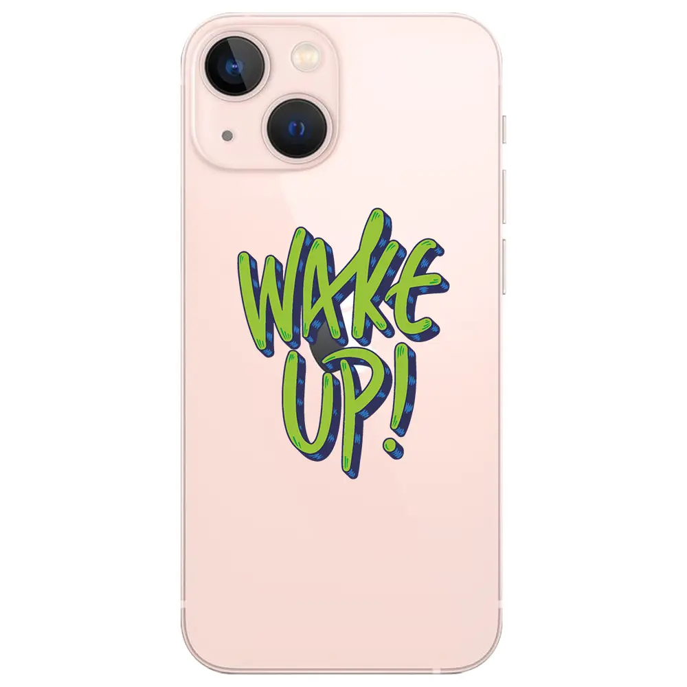 Apple iPhone 13 Mini Şeffaf Telefon Kılıfı - Wake Up