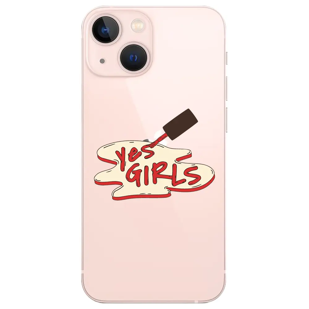 Apple iPhone 13 Mini Şeffaf Telefon Kılıfı - Yes Girls