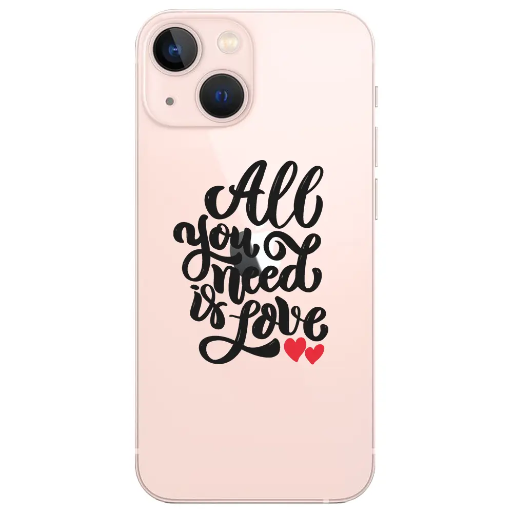 Apple iPhone 13 Mini Şeffaf Telefon Kılıfı - You Need Love