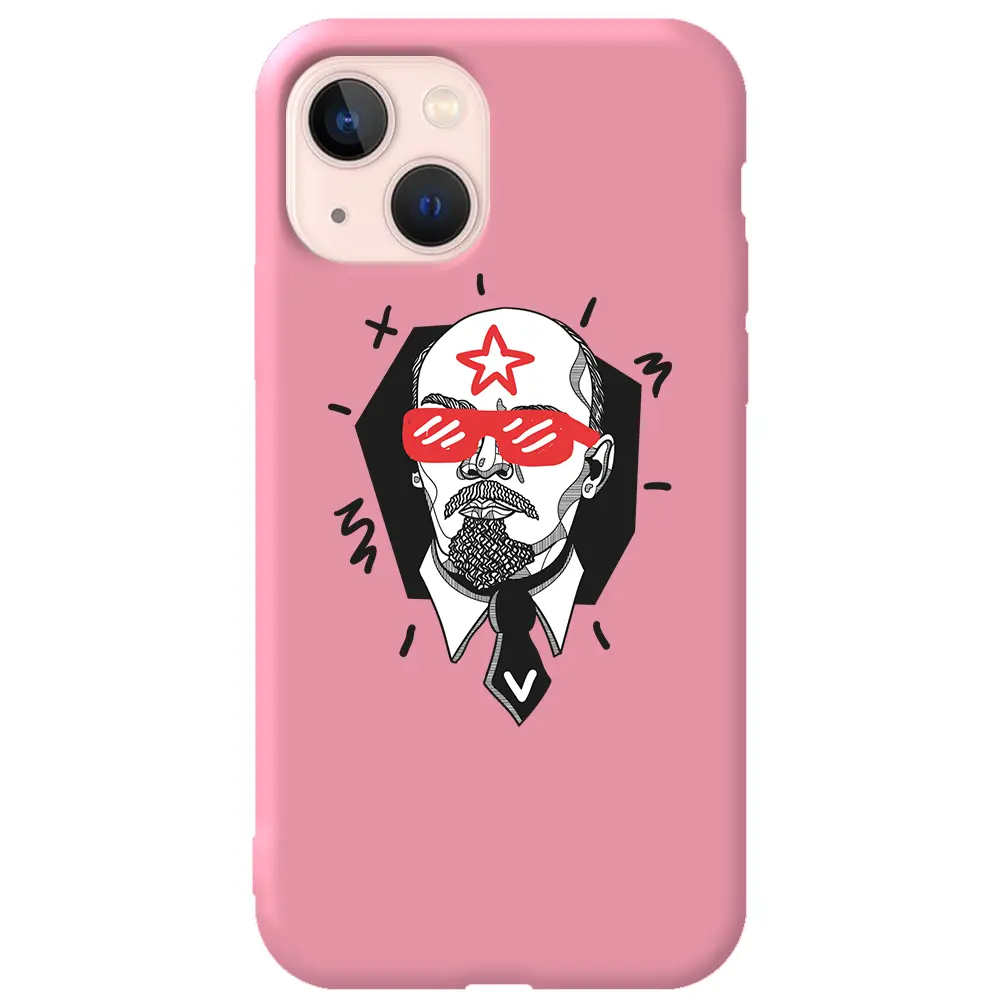 Apple iPhone 13 Pembe Renkli Silikon Telefon Kılıfı - Lenin