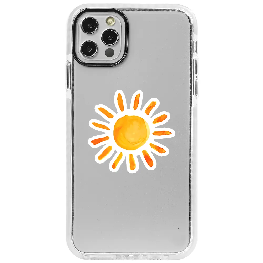 Apple iPhone 13 Pro Beyaz Impact Premium Telefon Kılıfı - Güneş