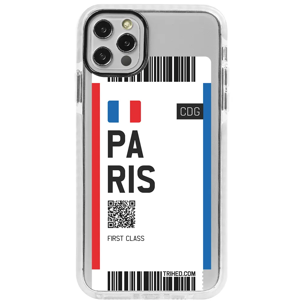 Apple iPhone 13 Pro Beyaz Impact Premium Telefon Kılıfı - Paris Bileti