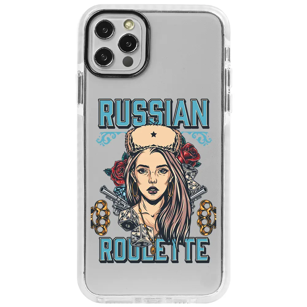 Apple iPhone 13 Pro Beyaz Impact Premium Telefon Kılıfı - Russian Girl
