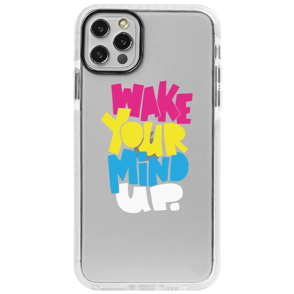 Apple iPhone 13 Pro Beyaz Impact Premium Telefon Kılıfı - Wake Your Mind Up