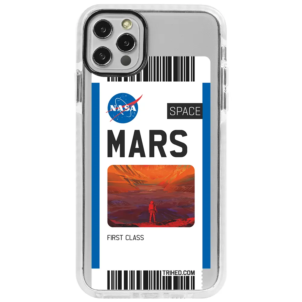 Apple iPhone 13 Pro Max Beyaz Impact Premium Telefon Kılıfı - Mars Bileti