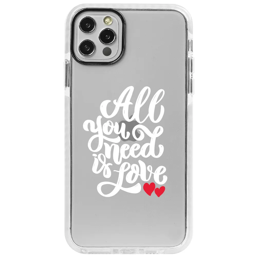 Apple iPhone 13 Pro Max Beyaz Impact Premium Telefon Kılıfı - Need Love
