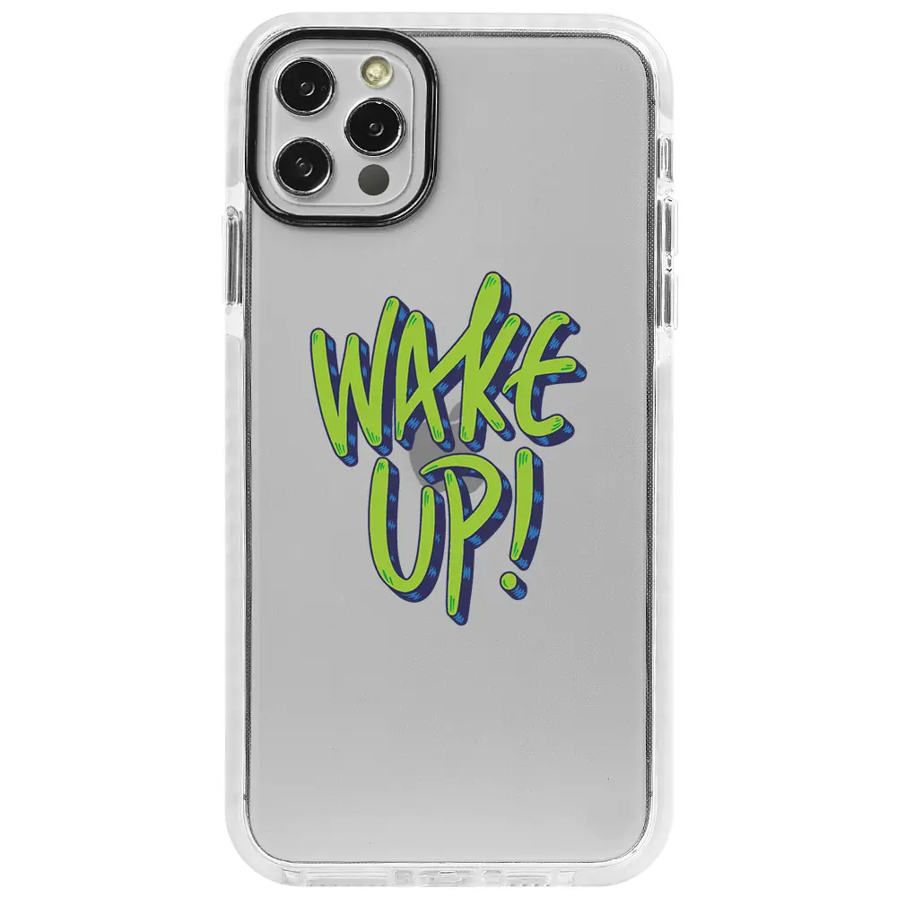 Apple iPhone 13 Pro Max Beyaz Impact Premium Telefon Kılıfı - Wake Up