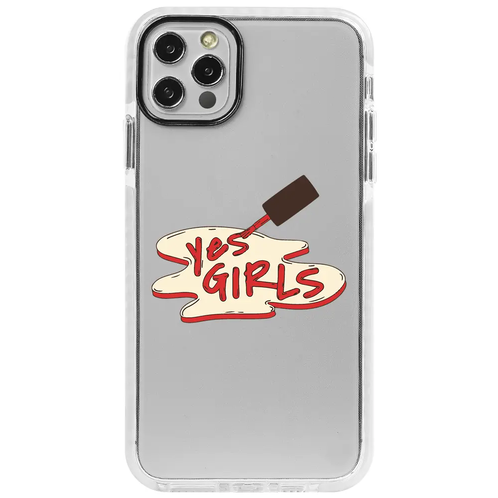 Apple iPhone 13 Pro Max Beyaz Impact Premium Telefon Kılıfı - Yes Girls
