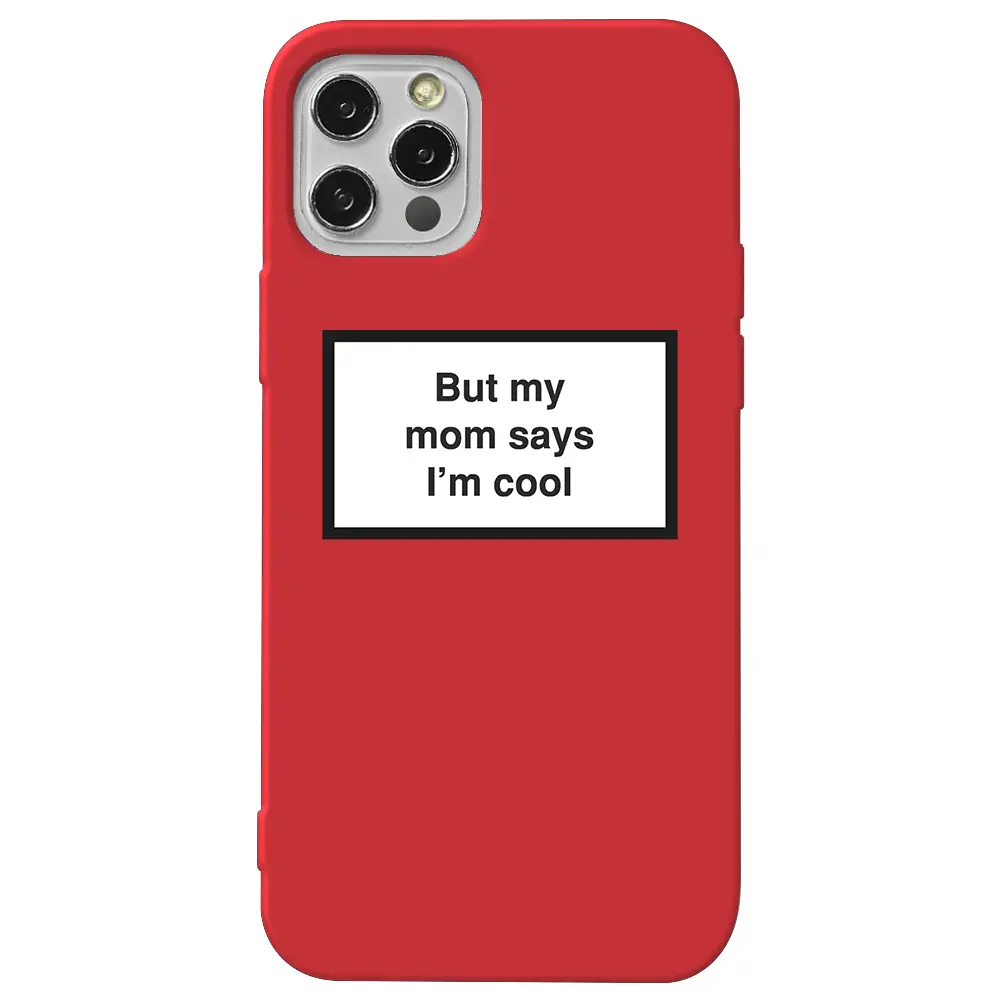 Apple iPhone 13 Pro Max Kırmızı Renkli Silikon Telefon Kılıfı - I'm cool