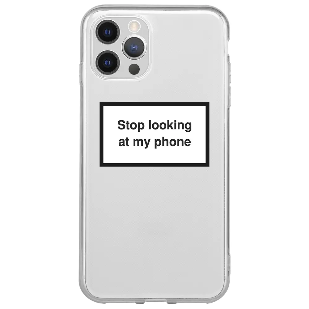 Apple iPhone 13 Pro Max Şeffaf Telefon Kılıfı - Stop Looking 2