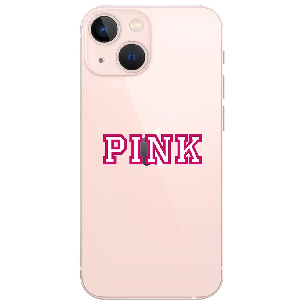 Apple iPhone 13 Şeffaf Telefon Kılıfı - Pink