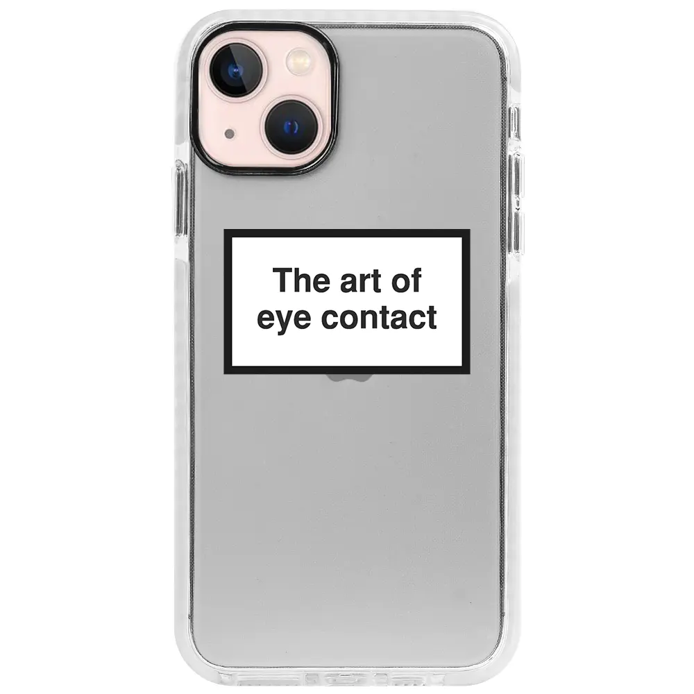 Apple iPhone 14 Beyaz Impact Premium Telefon Kılıfı - Eye Contact
