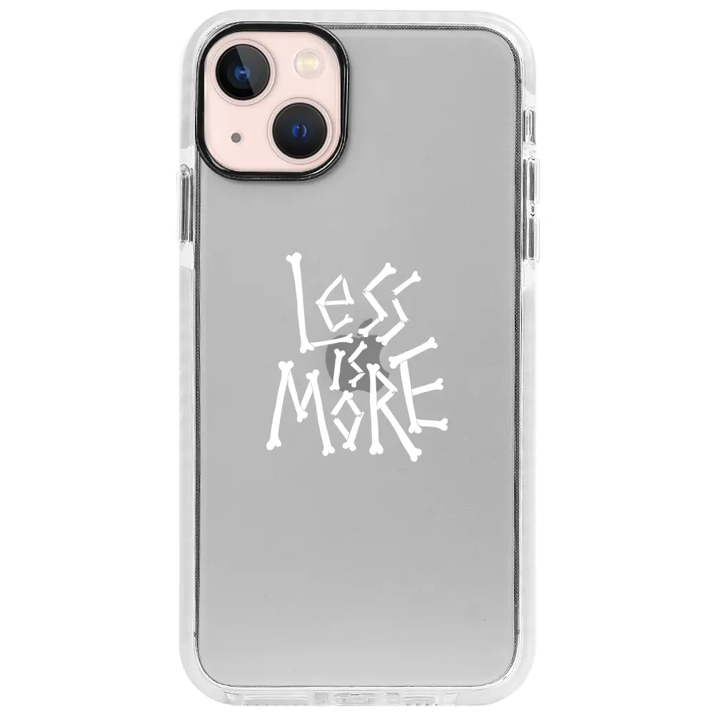 Apple iPhone 14 Beyaz Impact Premium Telefon Kılıfı - Less is More