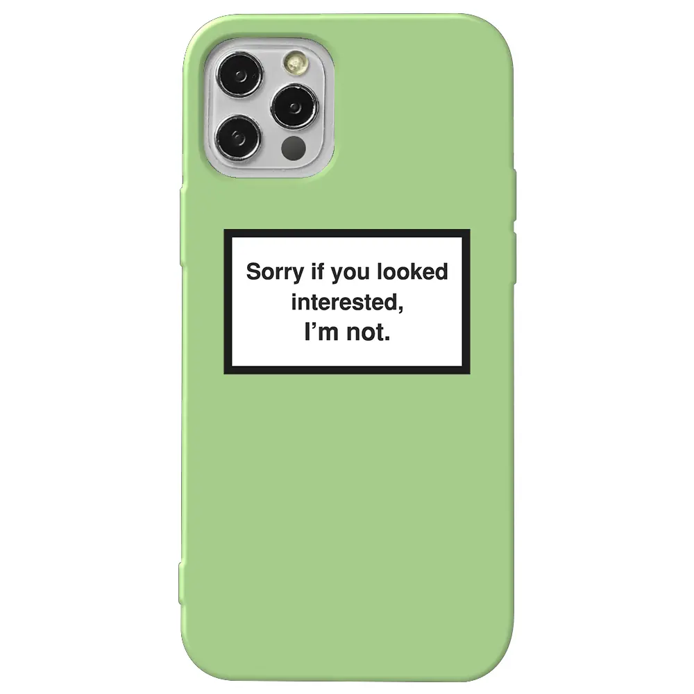 Apple iPhone 14 Pro Açık Yeşil Renkli Silikon Telefon Kılıfı - I'm not.