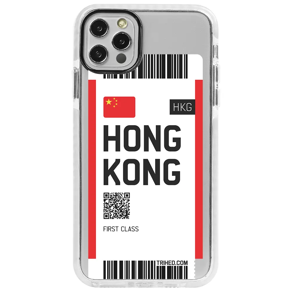 Apple iPhone 14 Pro Beyaz Impact Premium Telefon Kılıfı - Hong Kong Bileti