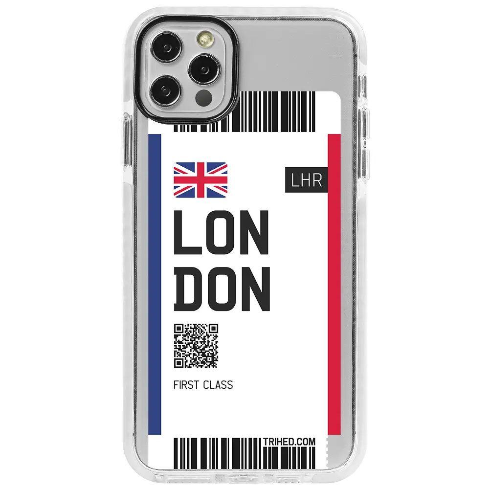 Apple iPhone 14 Pro Beyaz Impact Premium Telefon Kılıfı - London Bileti