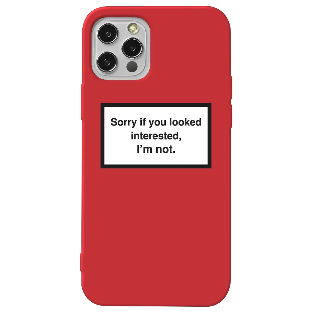 Apple iPhone 14 Pro Max Kırmızı Renkli Silikon Telefon Kılıfı - I'm not.