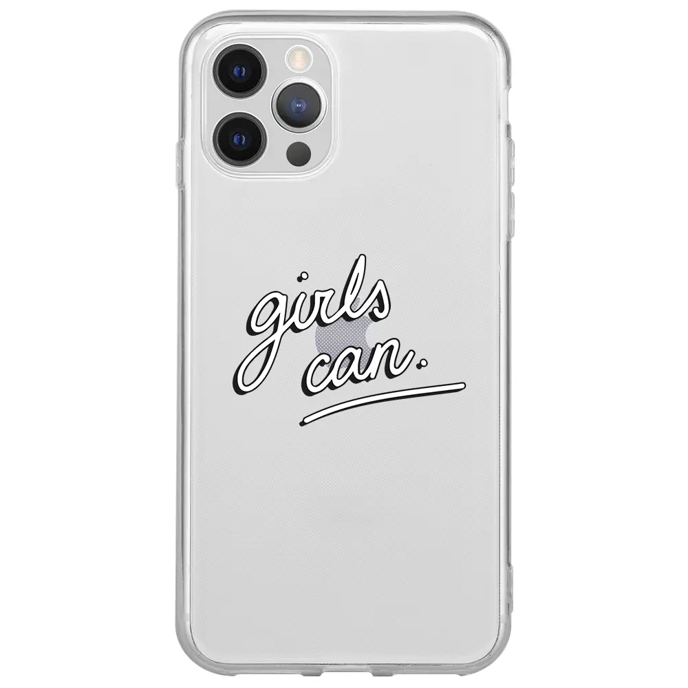 Apple iPhone 14 Pro Şeffaf Telefon Kılıfı - Girls Can!