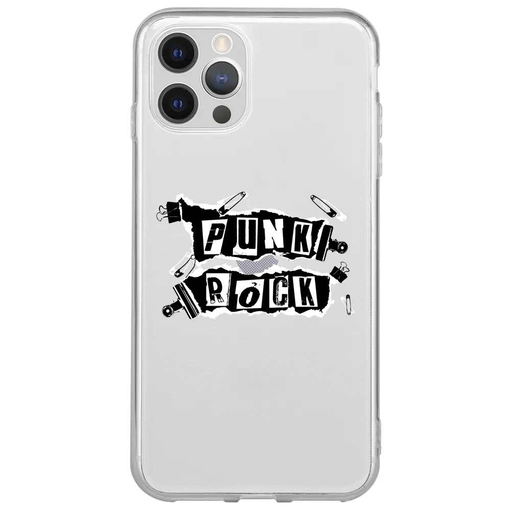 Apple iPhone 14 Pro Şeffaf Telefon Kılıfı - Punk Rock