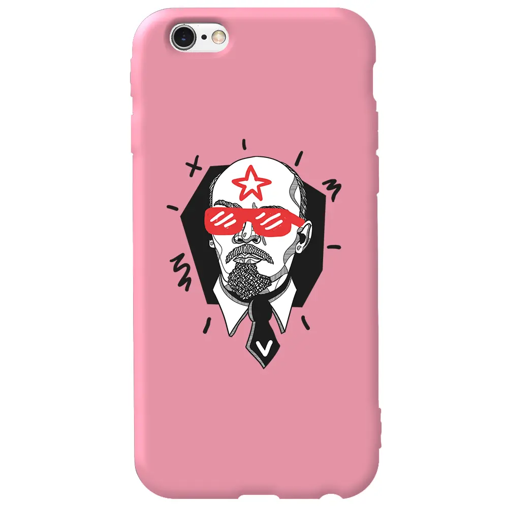 Apple iPhone 6 Pembe Renkli Silikon Telefon Kılıfı - Lenin