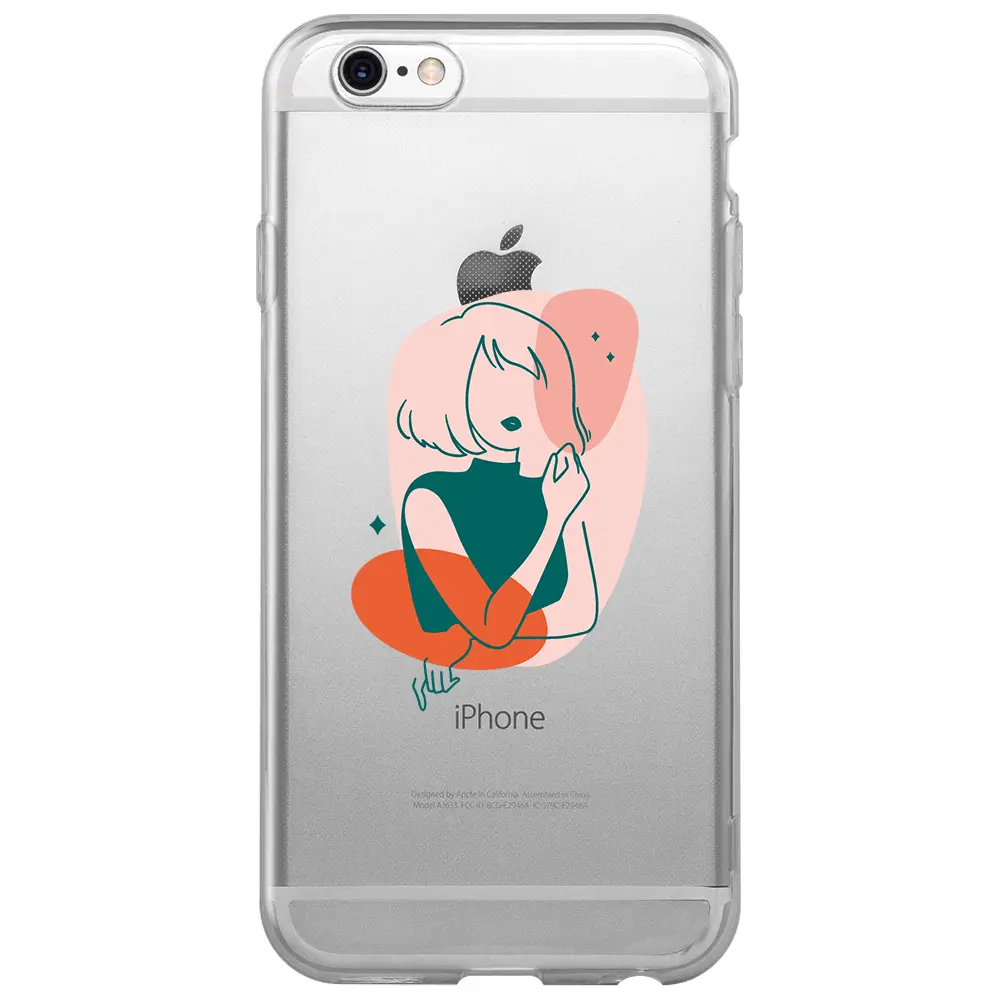 Apple iPhone 6 Plus Şeffaf Telefon Kılıfı - Cute Girl
