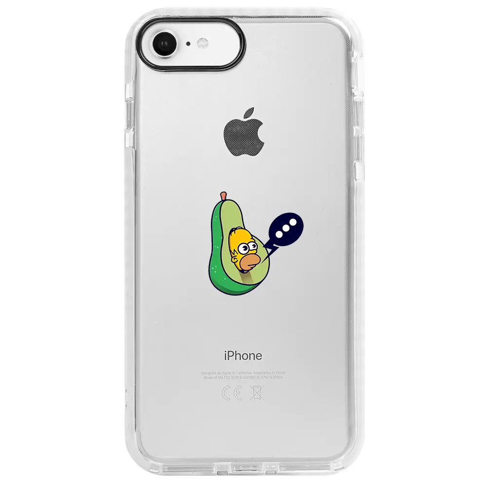 Apple iPhone 6S Beyaz Impact Premium Telefon Kılıfı - Avokado Simpson