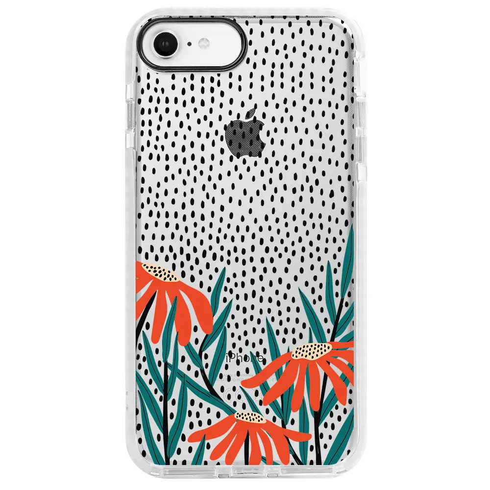 Apple iPhone 6S Beyaz Impact Premium Telefon Kılıfı - Ay Çiçeği