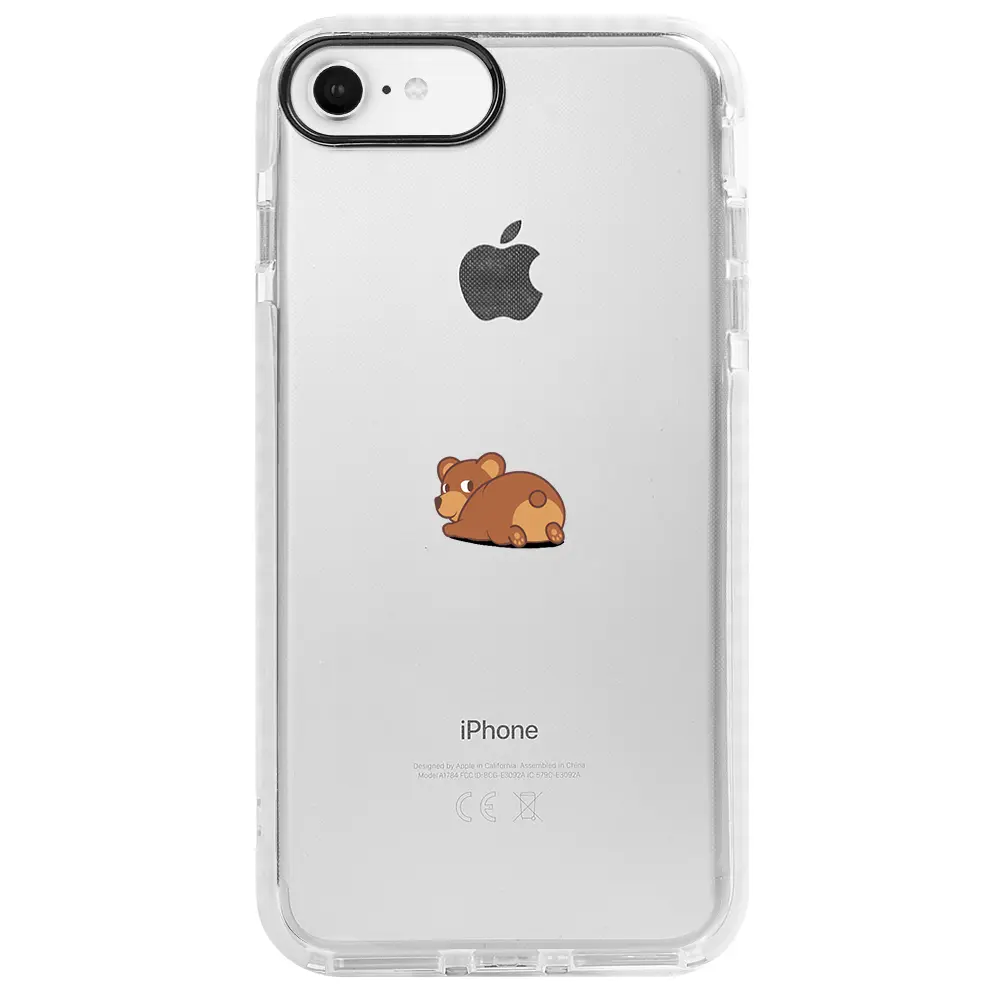 Apple iPhone 6S Beyaz Impact Premium Telefon Kılıfı - Bear