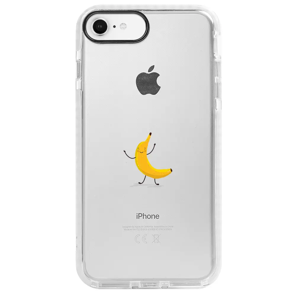 Apple iPhone 6S Beyaz Impact Premium Telefon Kılıfı - Cute Muz