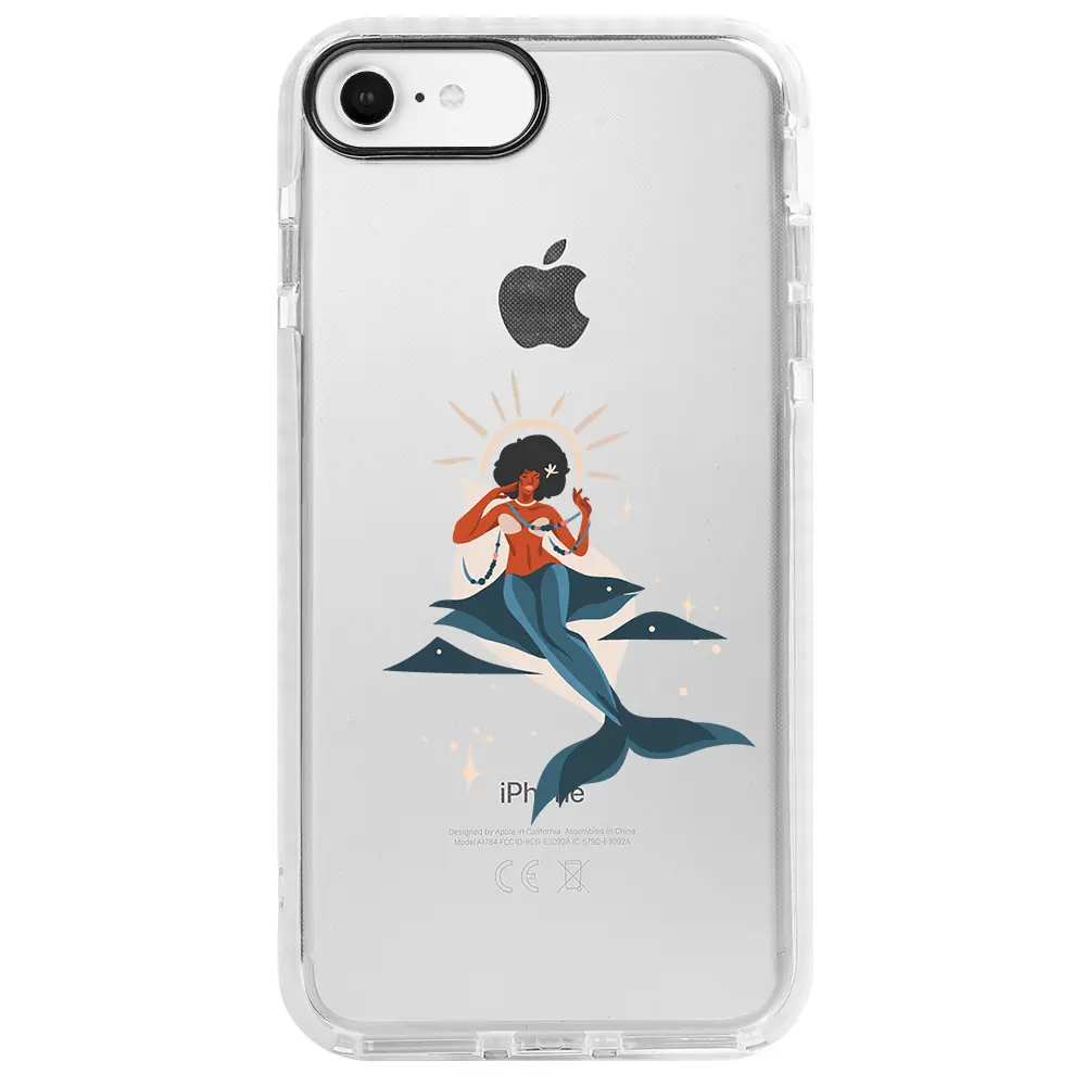 Apple iPhone 6S Beyaz Impact Premium Telefon Kılıfı - Deniz Kızı