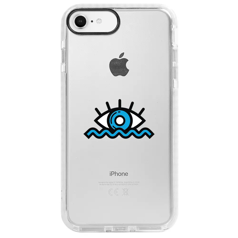 Apple iPhone 6S Beyaz Impact Premium Telefon Kılıfı - Denizci Gözü