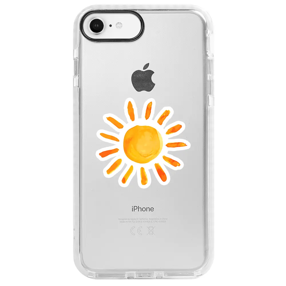 Apple iPhone 6S Beyaz Impact Premium Telefon Kılıfı - Güneş