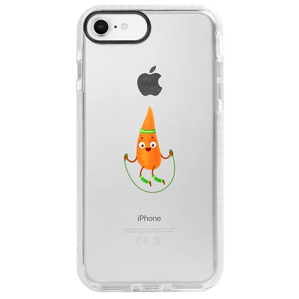 Apple iPhone 6S Beyaz Impact Premium Telefon Kılıfı - Hopper Havuç